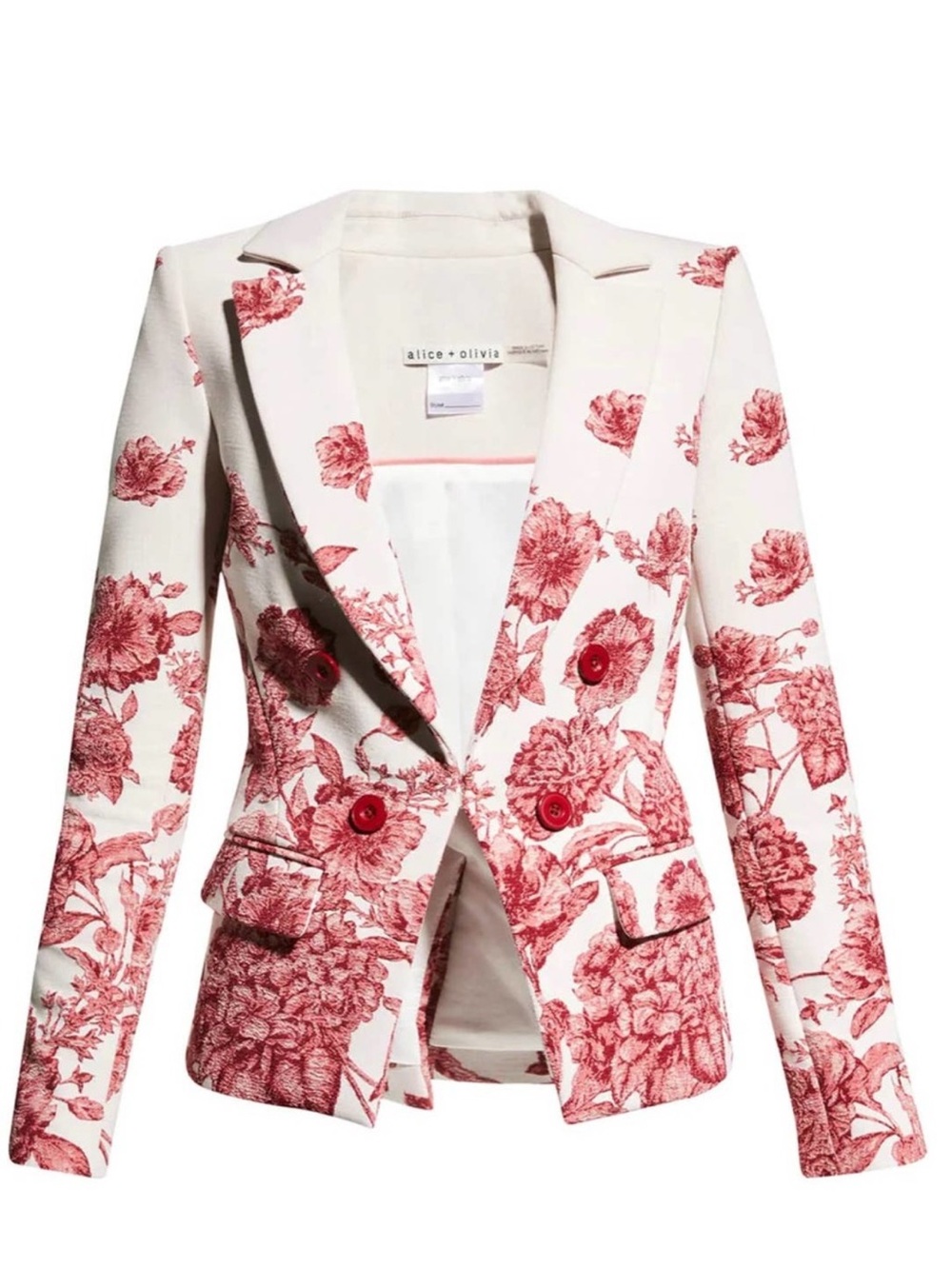 Alice & Olivia Mya Floral Jacquard Blazer - Picture 3 of 8